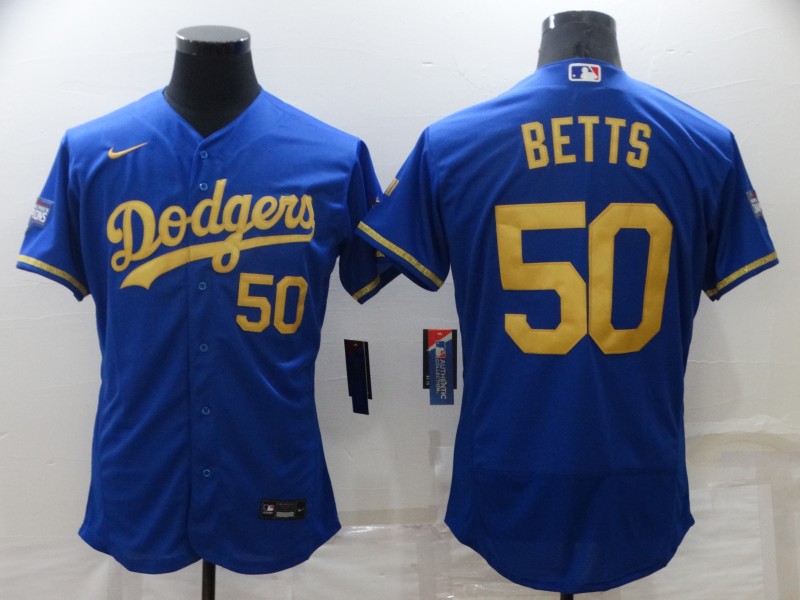Men Los Angeles Dodgers #50 Betts blue Elite Nike 2022 MLB Jersey